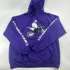 Team Bieber Adults Hoodie Purpose the Stadium 2017 Tour Concert Sz L Purple